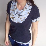 Дамска блуза с къс ръкав, снимка 2 - Корсети, бюстиета, топове - 8398924