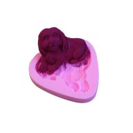 Легнало куче мини шнауцер силиконов молд калъп форма украса декорация торта глина шоколад, снимка 1 - Форми - 15021988