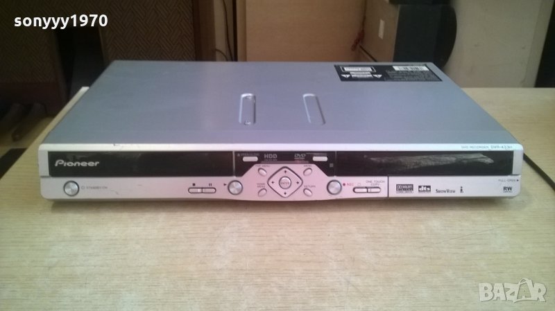 pioneer dvr-433h-s hdd & dvd recorder-внос швеицария, снимка 1