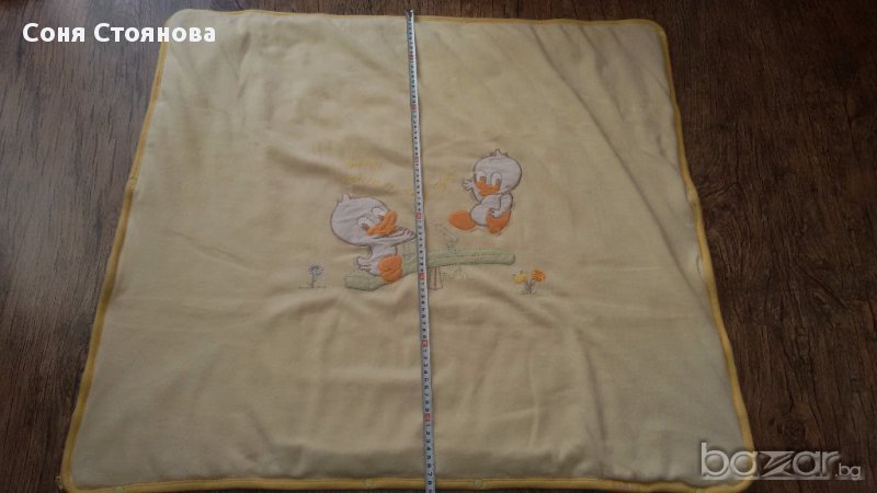 Бебешко одеяло за новородено с десен патета , снимка 1