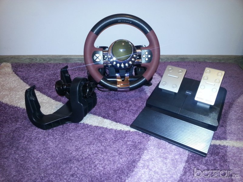 Кормило Hama Thunder V5 (USB с вибрации – PC/PS3), снимка 1