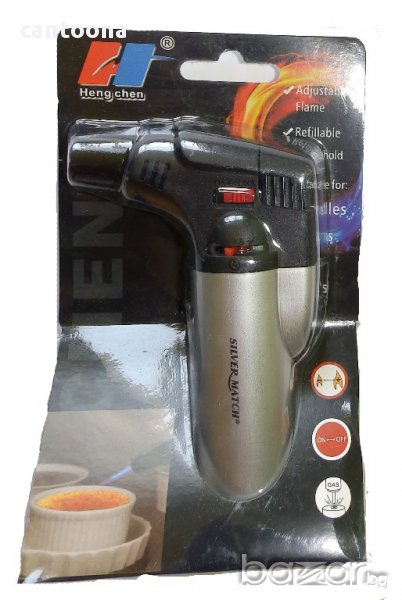Газова горелка / поялник SILVER MATCH с пиезо запалване, снимка 1