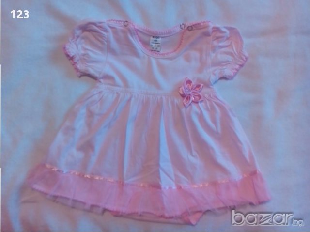 Розова боди рокличка, снимка 2 - Бодита за бебе - 15140768