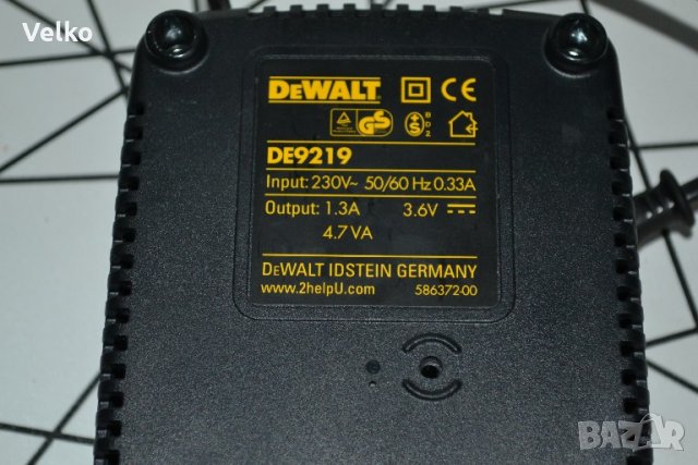 Dewalt DE 9219 зарядно 3,6 волта, снимка 4 - Други инструменти - 22170664
