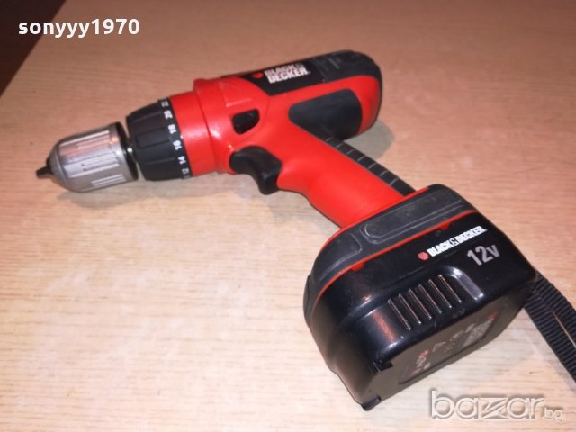 black & decker винтоверт с здрава батерия-внос швеицария, снимка 4 - Винтоверти - 20545801