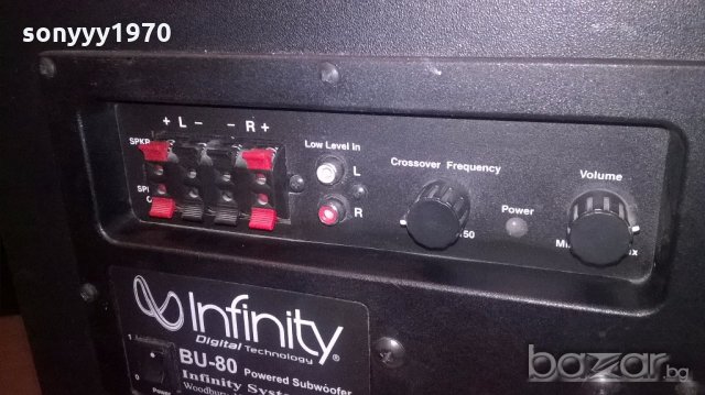 infinity bu-80 powered subwoofer-made in canada-внос англия, снимка 18 - Тонколони - 19592199