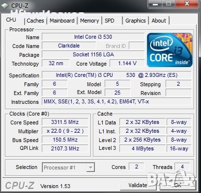 Intel Core i3-530 Processor 2.93 GHz 4 MB Cache Socket LGA 1156, снимка 3 - Процесори - 22056895