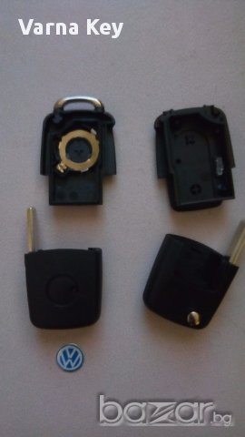Кутийка за ключ с 2 бутона на Vw Polo Golf / Голф, Passat / Пасат, Bora / Бора, Jetta, Skoda Octavia, снимка 2 - Аксесоари и консумативи - 17867296