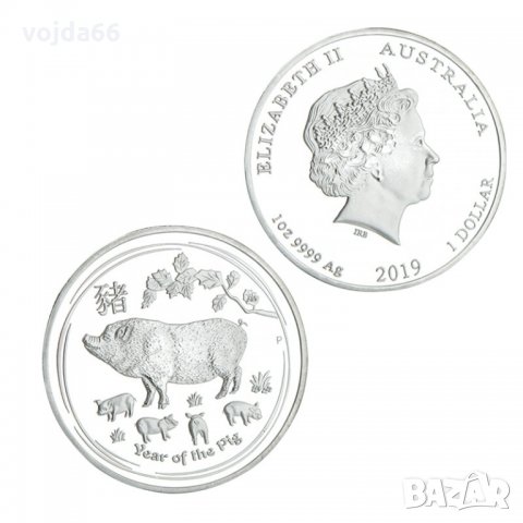Монета"Year of Pig 2019", снимка 7 - Нумизматика и бонистика - 23640177