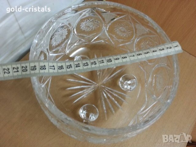  кристална купа фруктиера, снимка 10 - Антикварни и старинни предмети - 22286963