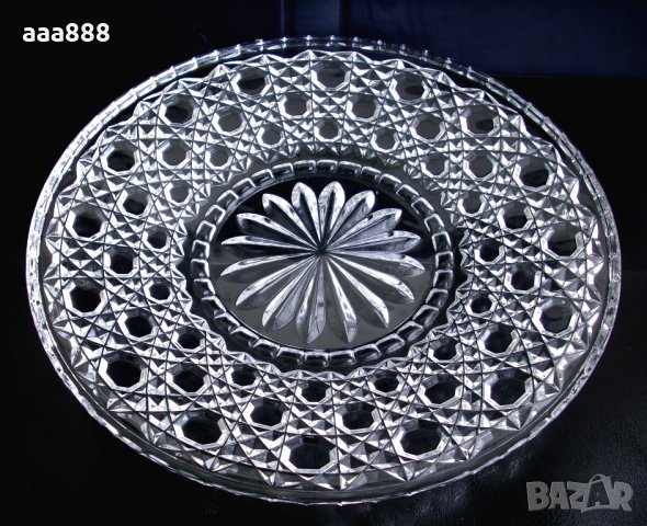 Луксозни чинии за торта кристал сервиз, снимка 1 - Чинии - 23672397