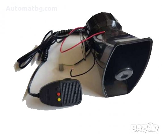 Сирена с мегафон и микрофон 3 мелодии 12V/50W, снимка 3 - Аксесоари и консумативи - 23677679