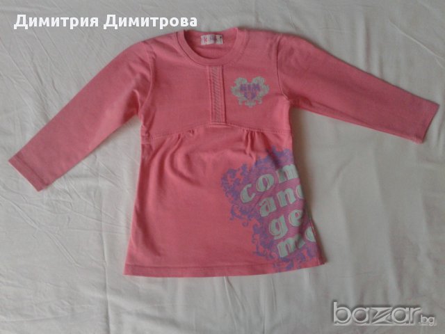 Памучни блузи с дълъг ръкав - 3бр., снимка 7 - Детски Блузи и туники - 11366363
