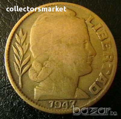 20 центаво 1947, Аржентина, снимка 2 - Нумизматика и бонистика - 15763369