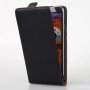 Нов черен вертикален флип кейс от естествена кожа Sony Xperia Z2,SAMSUNG GALAXY NOTE III 3 N9000, снимка 1 - Калъфи, кейсове - 10848534