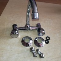 нов смесител за мивка с извит чучур, снимка 1 - Смесители - 20853917