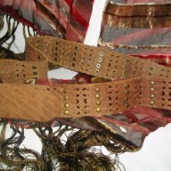 Невeроятен декориран колан за дънки"Маrk" by M J leather / естествена кожа , снимка 3 - Колани - 14567413