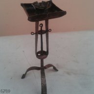 Свещник от ковано желязо, снимка 3 - Настолни лампи - 10930474