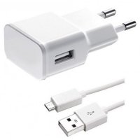 Мрежово зарядно устройство, No brand, 5V/2A, 220V,1 x USB, С Micro USB кабел, Бял, снимка 1 - Оригинални зарядни - 23151194