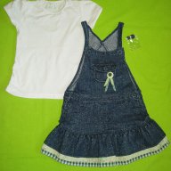 Дънков сукман CANADA House и блузка+подарък, снимка 1 - Детски Блузи и туники - 10692081
