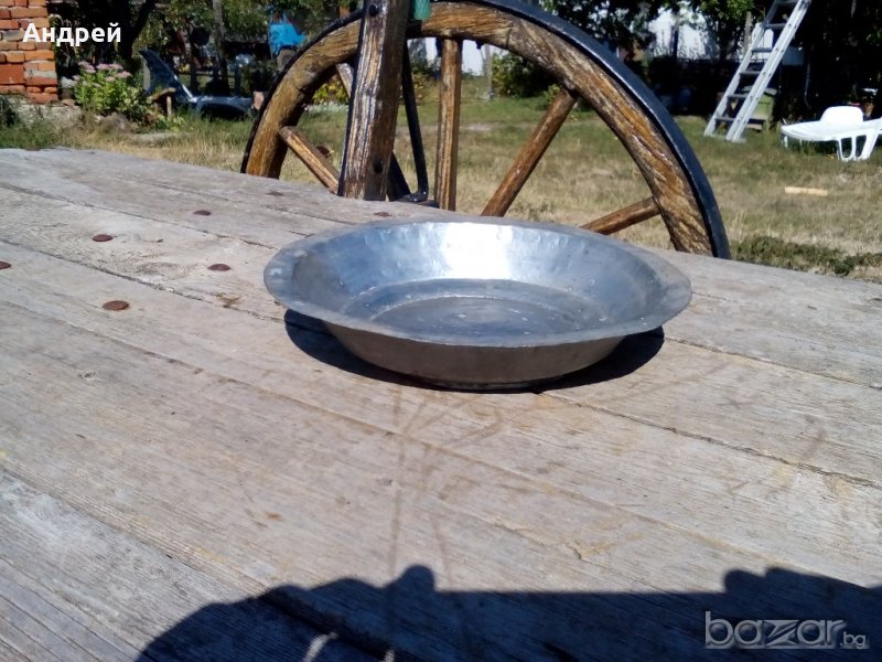 Бакърена,медна паница,чиния, снимка 1