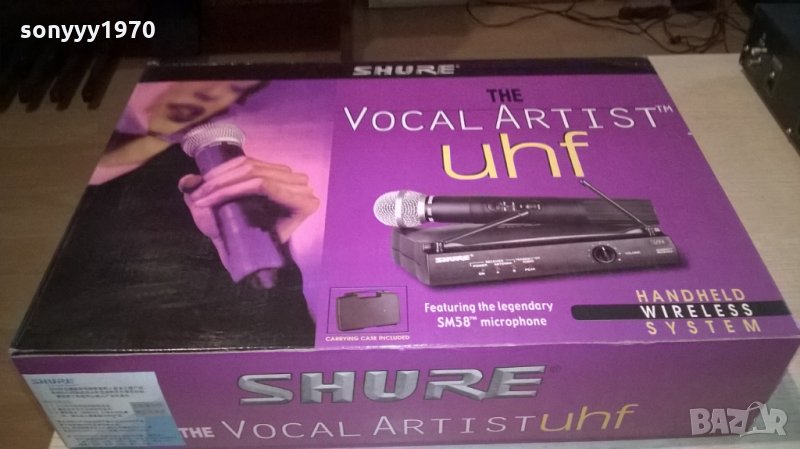 shure sm58-the vocal artist uhf microphone-внос швеицария, снимка 1