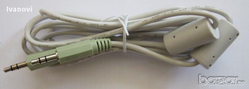Аудио кабел за компютър (с ферити), снимка 1