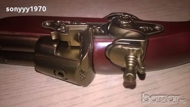 ретро пищов 33см-запалка/антика-внос швеицария, снимка 6 - Антикварни и старинни предмети - 19393499