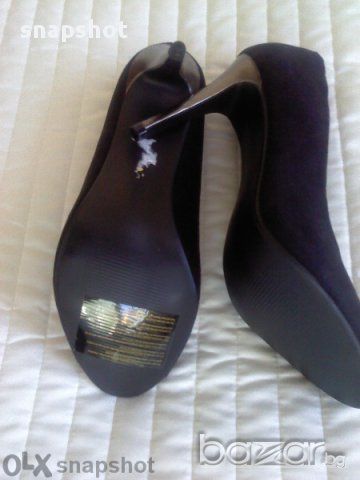 Нови Велурени Черни Обувки 39, снимка 3 - Дамски обувки на ток - 11206895