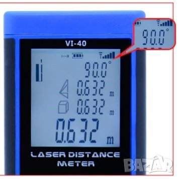 Лазерни далекомери с ЕЛЕКТРОНЕН ЖИРОСКОП (лазерен нивел, отвес, ъгломер)-60м, 100м, снимка 2 - Измервателни инструменти - 22576063