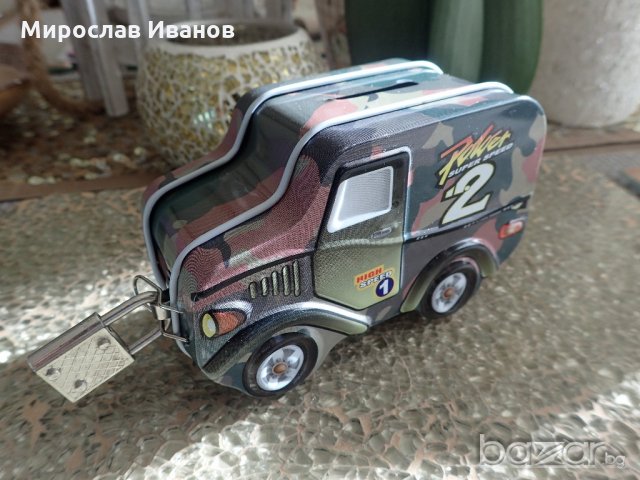 детска касичка за парички Военен автомобил, снимка 1