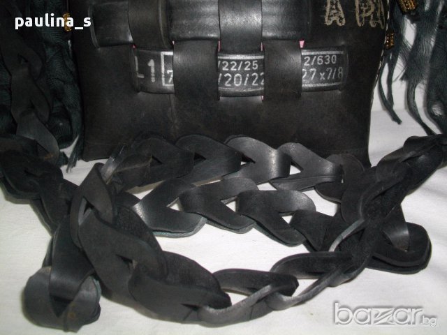 Дизайнерска чанта " A PM" Patrick Michael accessories от автомобилна гума, снимка 5 - Чанти - 14498473