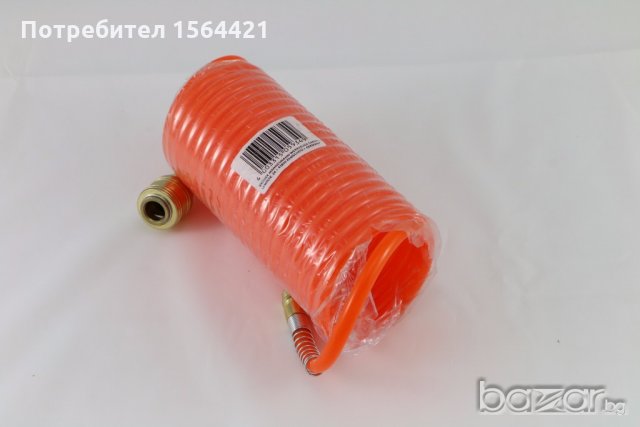 Пневматичен спирален маркуч Mannesmann, нов, немски, закупен от Германия. Външен диаметър 8 мм, 