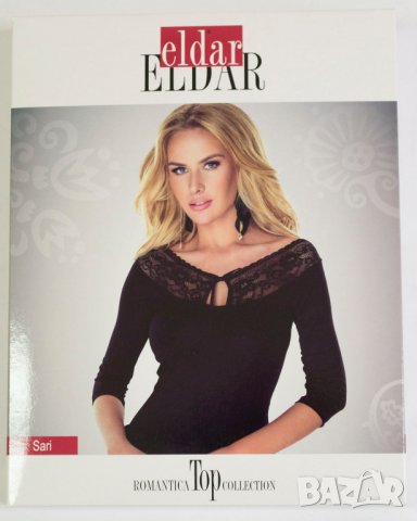 Червена дамска блуза с дантела марка Eldar 2XL, снимка 5 - Блузи с дълъг ръкав и пуловери - 22515544