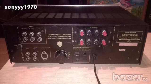 ПОРЪЧАН-pioneer sa-6300 amplifier-made in japan-внос швеицария, снимка 12 - Ресийвъри, усилватели, смесителни пултове - 16484104