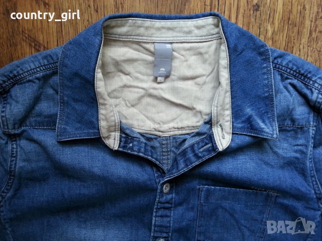 g-star tailor straight shirt women - страхотна дамска дънкена риза, снимка 4 - Ризи - 23588074