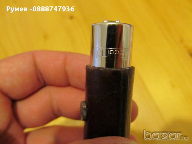 запалка, колекционерска запалка CLIPPER, калъфче, естествена кожа, снимка 3 - Антикварни и старинни предмети - 11380853