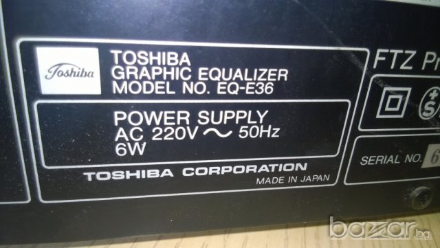 toshiba eq-e36-equalirer-made in japan-нов внос от швеицария, снимка 13 - Ресийвъри, усилватели, смесителни пултове - 7783235