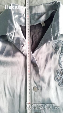 Официална сатенена риза с бродерия, снимка 6 - Ризи - 11913913