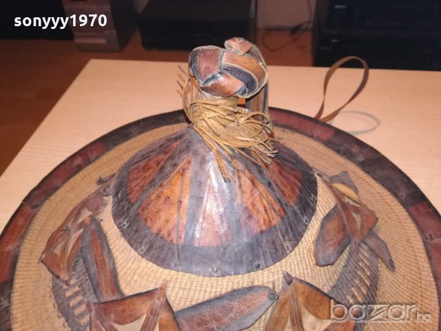 автентична тибетска/монголска шапка-46х22см-внос швеицария, снимка 14 - Колекции - 20285414