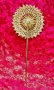 Видински възрожденски позлатен филигранен накит, игла за коса, снимка 3