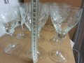 Ретро кристални чаши за вино гравирани, снимка 3