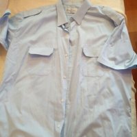 Мъжка памучна светло синя риза, къс ръкав,размер 46/те е по връта/, снимка 1 - Ризи - 23971921
