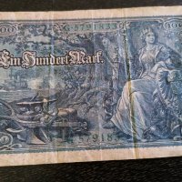 Райх банкнота - Германия - 100 марки | 1910г., снимка 2 - Нумизматика и бонистика - 25625854