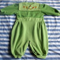 Бебешки зелено гащеризонче, снимка 2 - Бебешки гащеризони - 19355451