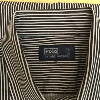 Polo Ralph Lauren USA М мъжка официална риза оригинал черно и бяло райе, снимка 7 - Ризи - 20866232
