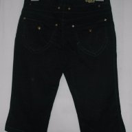 Черни еластични дънки с велур ефект” Jasmin”-design, снимка 5 - Къси панталони и бермуди - 15228629