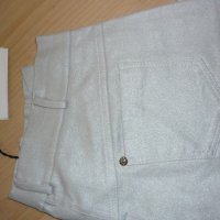 М/Л Нови италиански панталони, бляскави, сребърни- Разпродажба, снимка 3 - Панталони - 21878761