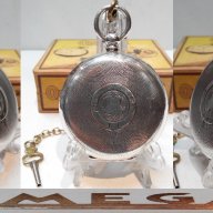 Сребърен джобен часовник OMEGA с ключ ОМЕГА 1895, снимка 9 - Джобни - 18213491