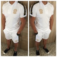 Мъжки спортен летен екип versace бял, снимка 1 - Спортни дрехи, екипи - 21369330